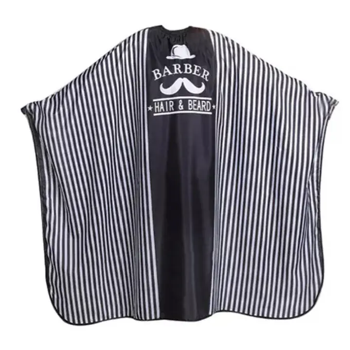 CAPA NEGRA RAYAS BLANCAS BARBER 140 x 160 cms - 717157 - Master