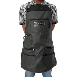 Gabacha de barbero Negro Imitación cuero lisa - Master
