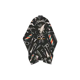 CAPA DE BARBERIA ESTAMPADA C/ BOTONES Y CUELLO SILICON 717177 - Master