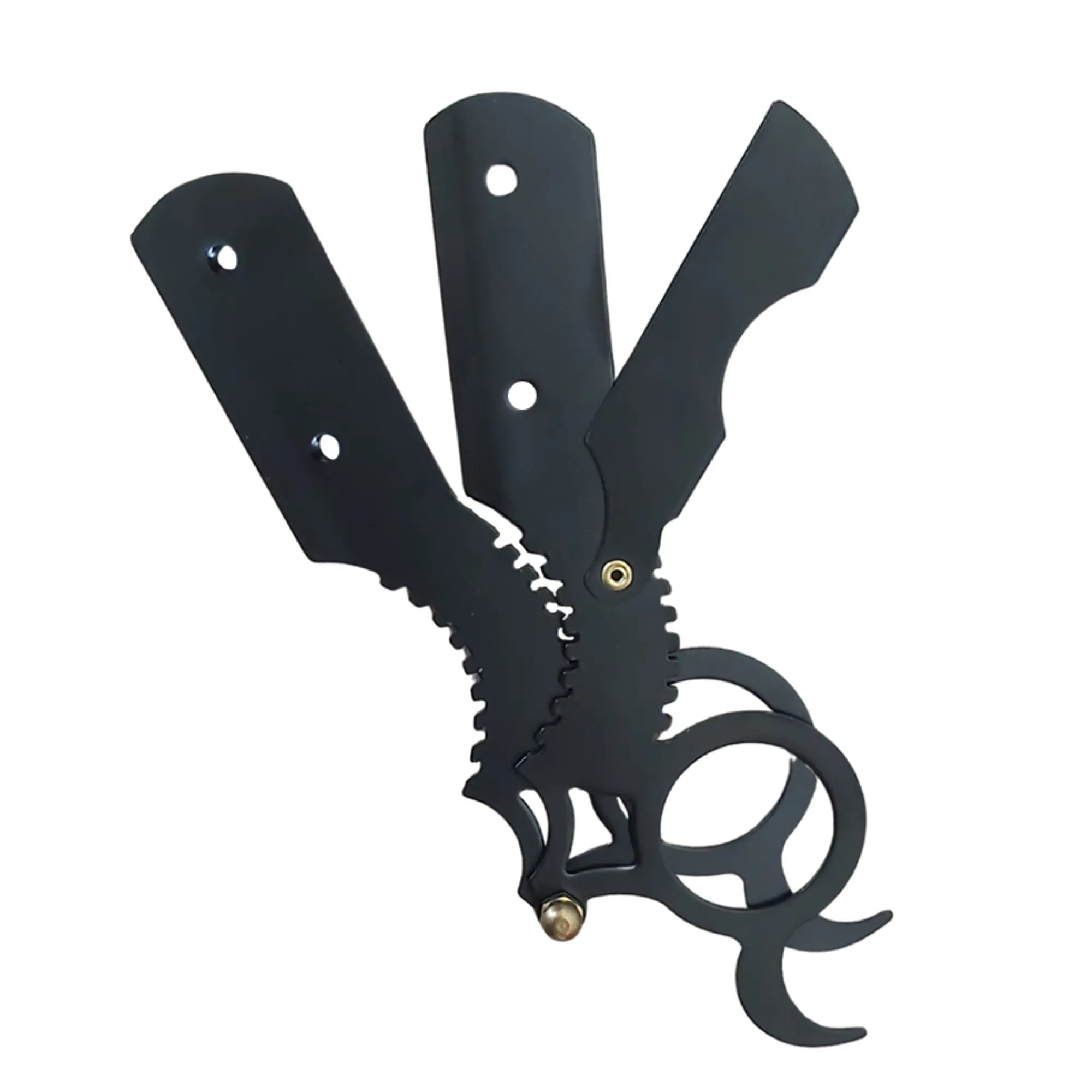 NAVAJA DE ACERO NEGRA P/BARBERIA - 393565 - Master