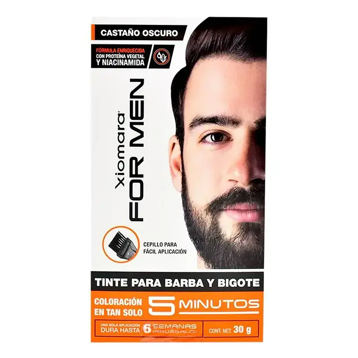 XIOMARA - TINTE BARBA Y BIGOTE - CASTAÑO OSCURO 60ml| - Master