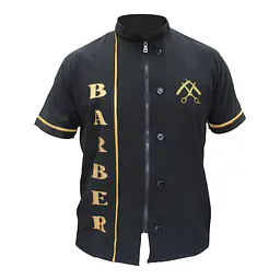 BATAS DE BARBERO NEGRAS BLANCAS Y AZULES CON DIFERENTES DISEÑOS TALLA S - Master