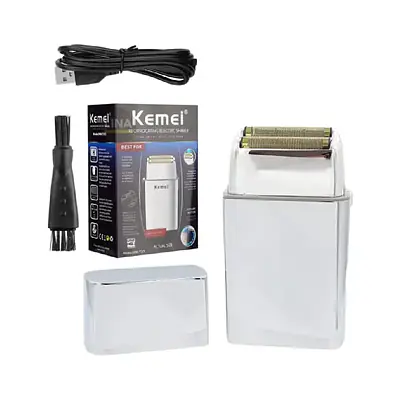 Kemei Shaver Silver 90dias de garantia primary image