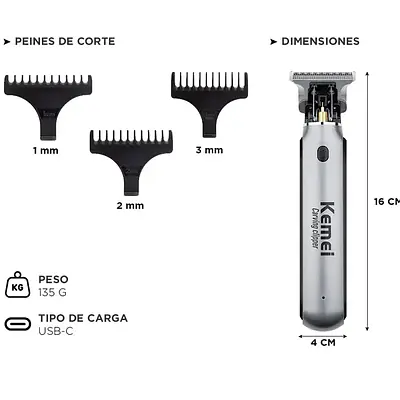 kemei Hair trimmer 1757 garantia 90 dias secondary image
