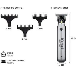 kemei Hair trimmer 1757 garantia 90 dias - Master
