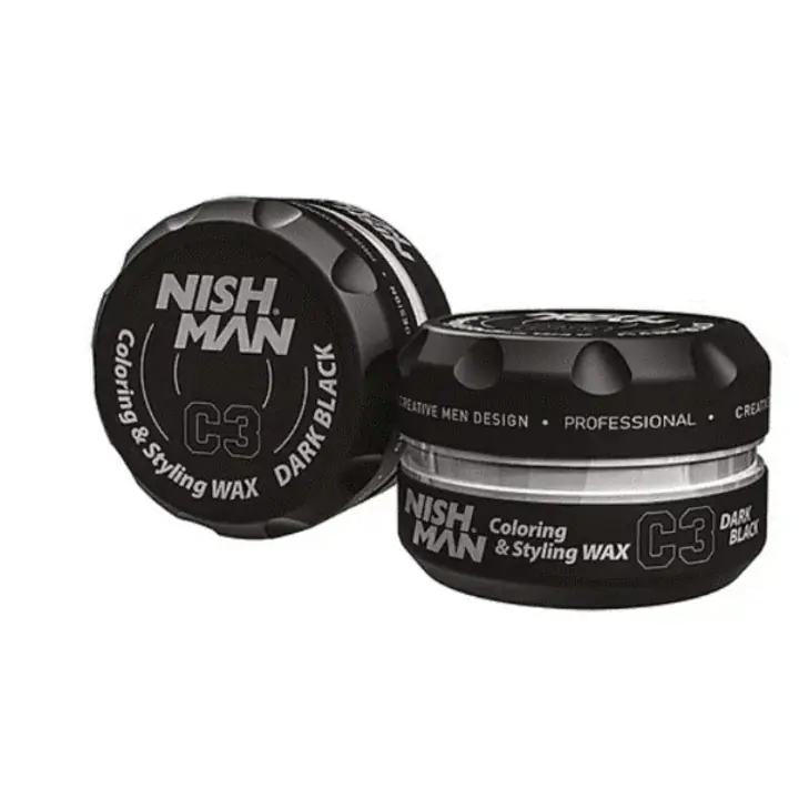 NISHMAN - PREMIUM HAIR - COLORING WAX - C3 DARK BLACK 100ml - Master