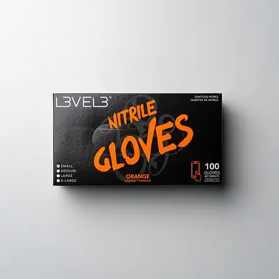 NITRILE GLOVES ORANGE MEDIUM secondary image