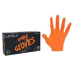 NITRILE GLOVES ORANGE MEDIUM - Master