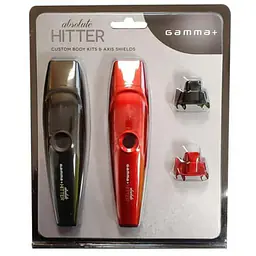 GAMMA+ ABSOLUTE HITTER LIDS -METALLIC RED AND MATTE BLACK GAMMA+ WIRELESS PRODIGY FOIL SHAVER MATTE - Master