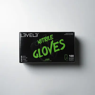 NITRILE GLOVES LIME LARGE secondary image