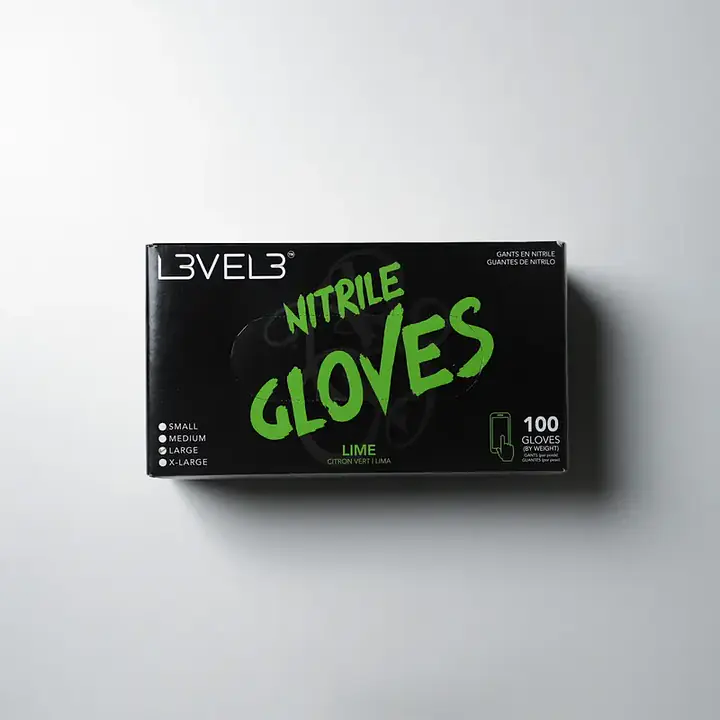 NITRILE GLOVES LIME LARGE - Master