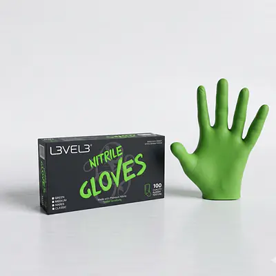 NITRILE GLOVES LIME LARGE primary image