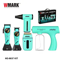 WMARK BARBER KIT 5 IN 1 AQUA MODELO 8637KIT - Master