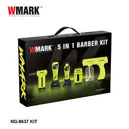 Wmark 5 in 1 Barber Kit modelo NG-8637KIT Verde Neon - Master