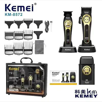 Barber comb Trimmer clipper y Shaver 8572 Kemei primary image