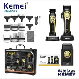 Barber comb Trimmer clipper y Shaver 8572 Kemei - Master