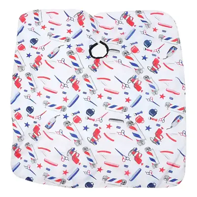 CAPA DE BARBERIA BLANCA ESTAMPADO ROJO Y AZUL - 717115 secondary image