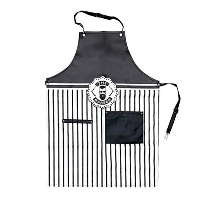 Delantal de barbería negro con blanco - 717146 primary image