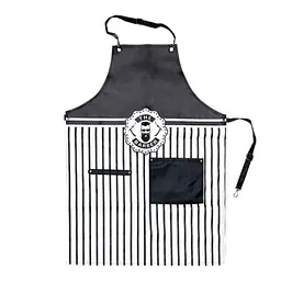 Delantal de barbería negro con blanco - 717146 - Master