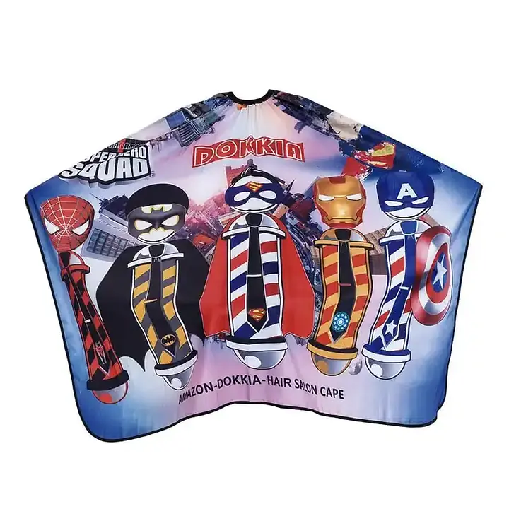 CAPA DE BARBERIA ESTAMPADA SUPER HEROES P/ NIÑO - 717331 - Master