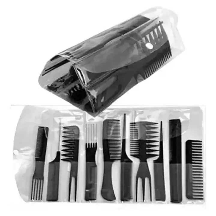 Set de peine color negro 10 unidades 618308 - Master