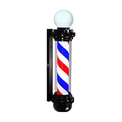 BARBER POLE NEGRO/COLORES CON ESFERA 75CM primary image