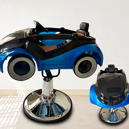 Silla de Barbería para niños Carrito Tesla Azul - Master